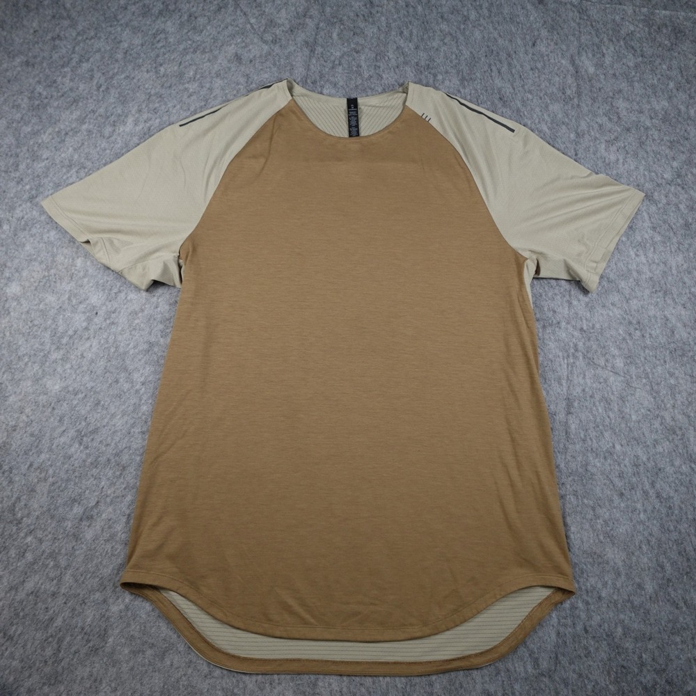 Lululemon Shirt Mens Extra Large Tan Always Agile Short Sleeve Frontier Fawn